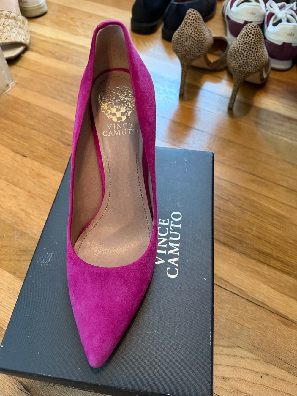 Worn One Time** Vince Camuto Fuchsia Pointed-Toe Suede Pump